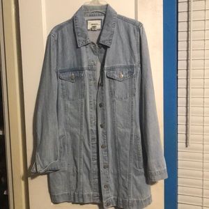 Long denim jacket